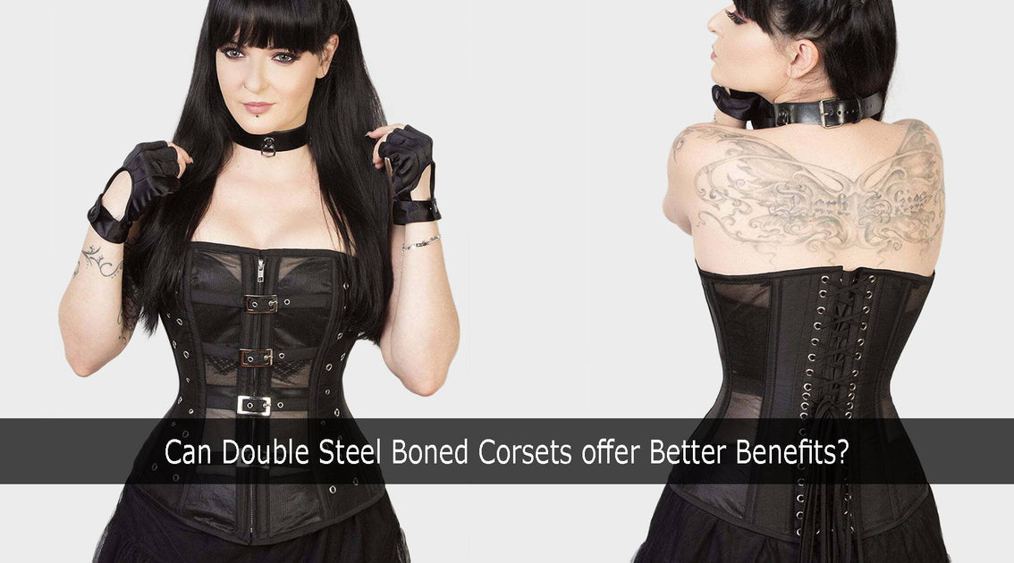 Steel and plastic corsetry boning