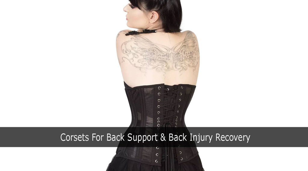 Black elastic corset. It has mild waist reduce, but is extra comfortable  and supportive, especially if you need back pain relief. #corset