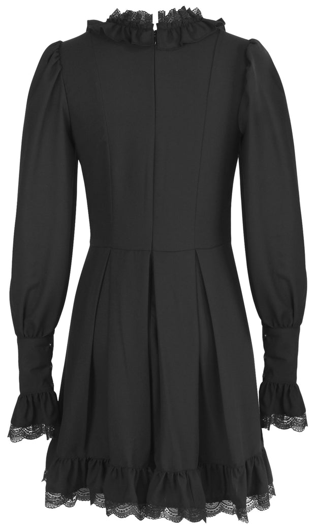 Valari Black V-Neck Dress