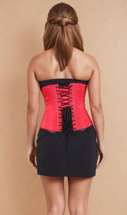 Sage Red Satin Underbust Corset