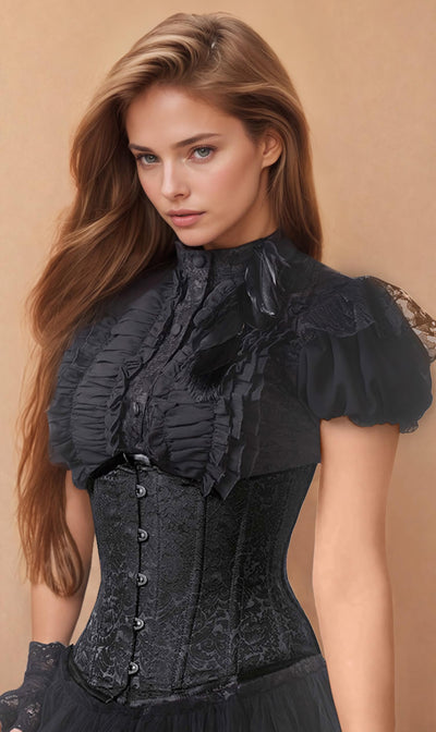 Rochelle Brocade Underbust Steel Bone Corset