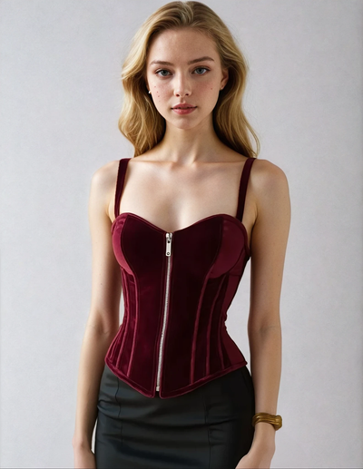 Adken Velvet Overbust Corset