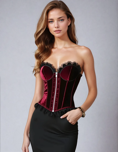 Bernadette Overbust Velvet Corset