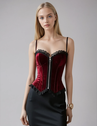 Bertina Overbust Velvet Corset