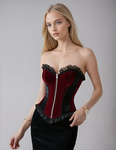 Dakota Velvet Overbust Corset