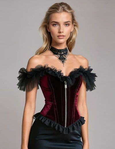 Gemma Off Shoulder Velvet Corset