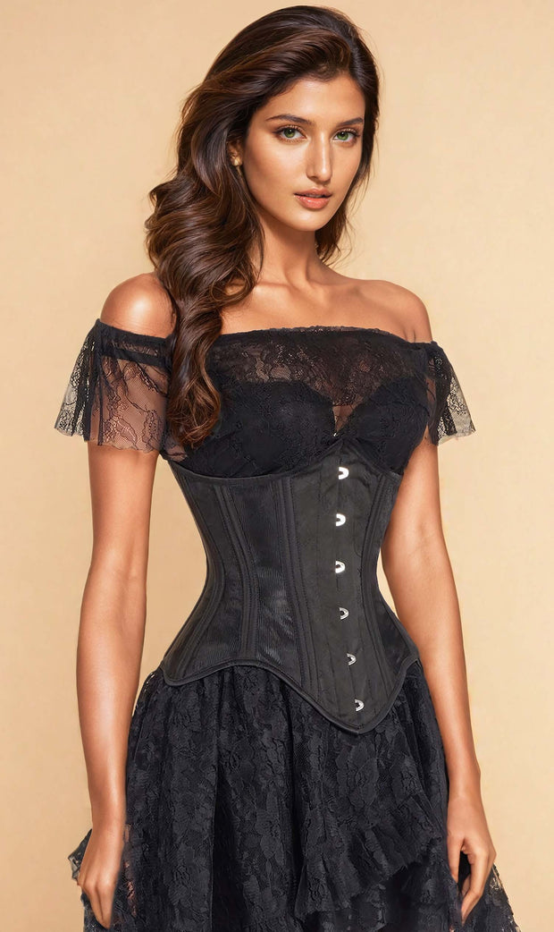 Mesh with Brocade Waist Trainer Corset (ELC-501)