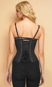 Waist Shaper Black Corset in 100% Cotton